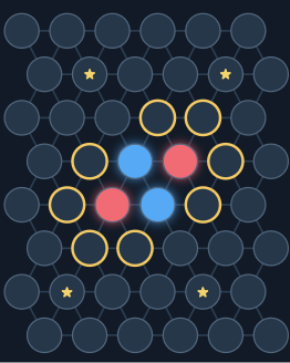 Packet Thief Local AI Edition gameplay screenshot of the strategy board — Wasm Arcade