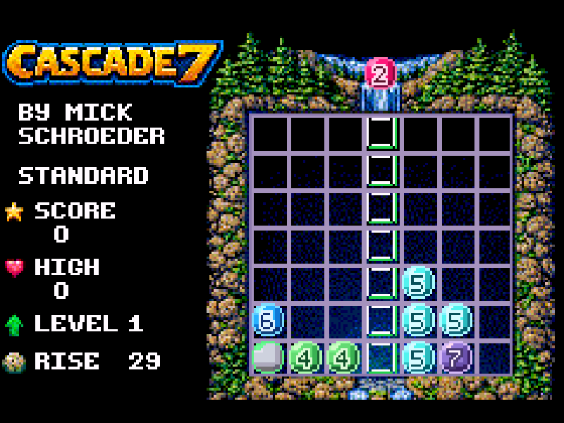 Cascade 7 cover art — Wasm Arcade