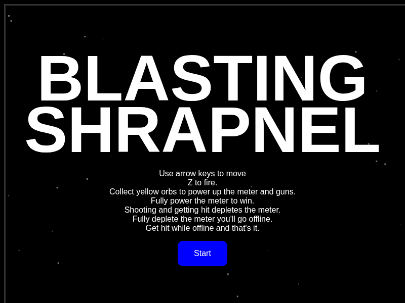Blasting Shrapnel cover art — Wasm Arcade