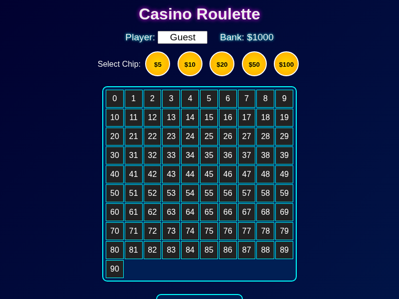 Roulette cover art — Wasm Arcade