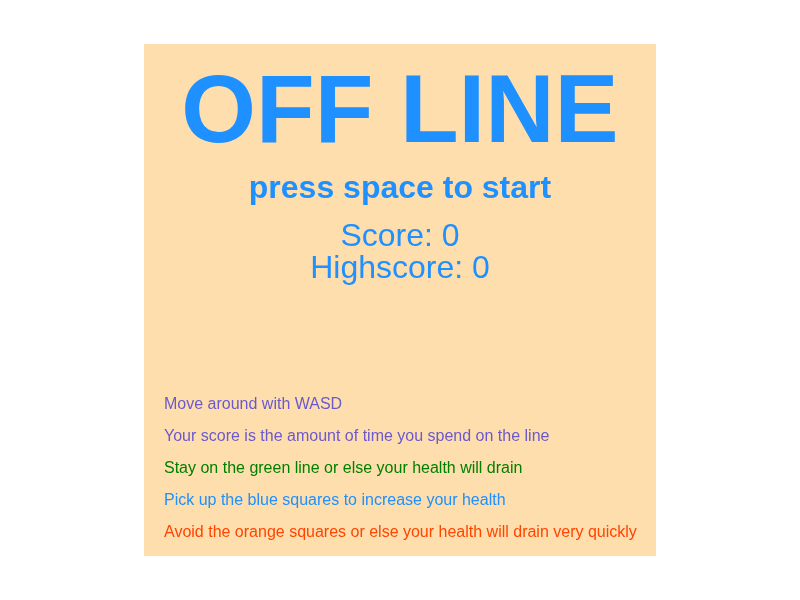 Off Line cover art — Wasm Arcade