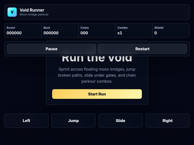 Void Runner cover art — Wasm Arcade