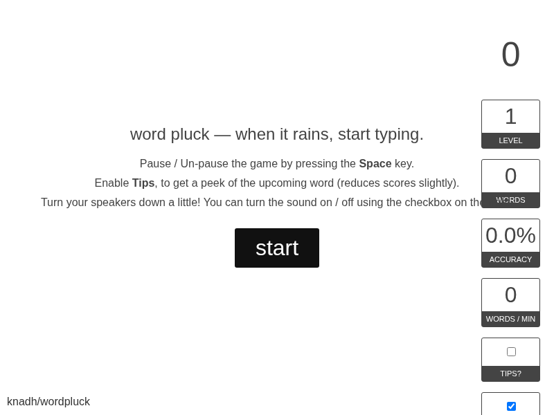Word Pluck cover art — Wasm Arcade