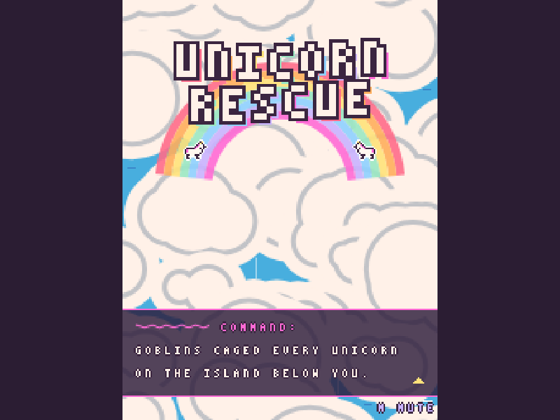 Unicorn Rescue cover art — Wasm Arcade