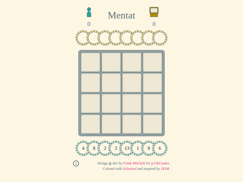 Mentat cover art — Wasm Arcade