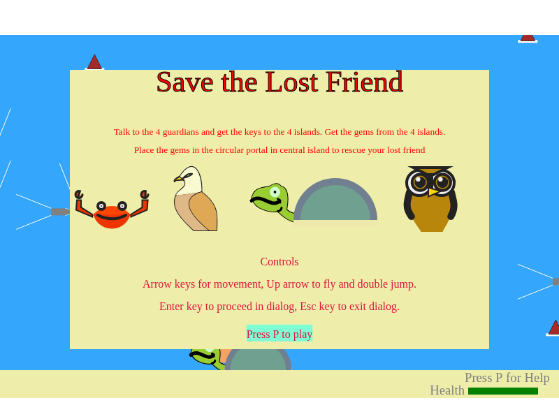 Save the Lost Friend cover art — Wasm Arcade