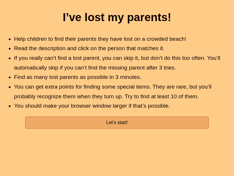 Lost Parents cover art — Wasm Arcade
