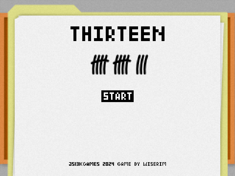 Thirteen cover art — Wasm Arcade