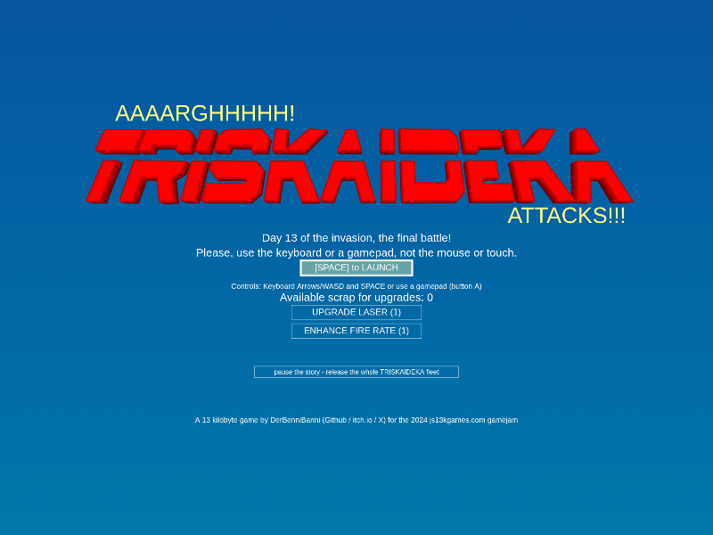 Triskaideka cover art — Wasm Arcade