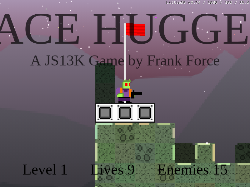 Space Huggers cover art — Wasm Arcade
